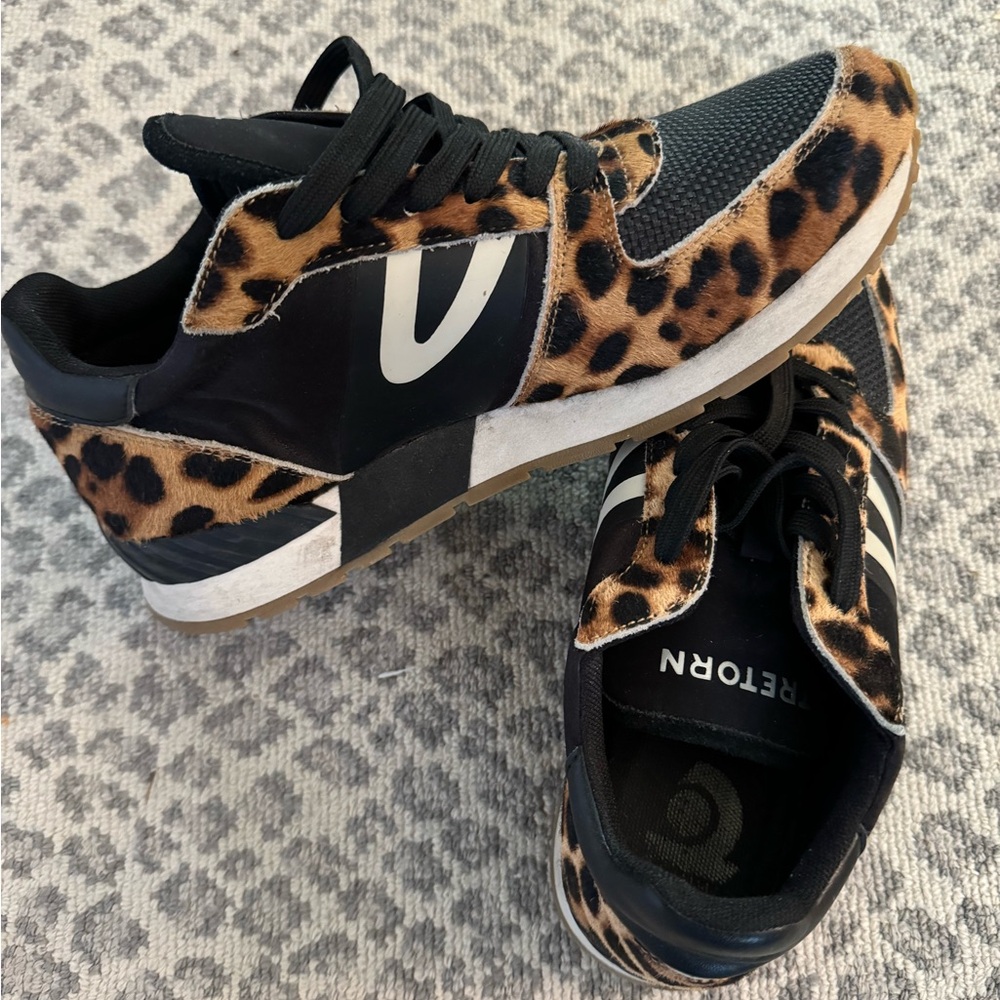Tretorn Leopard Print Black & White Women's Sneakers